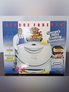 George Foreman Lean Mean Contact Roasting Machine - New In Box